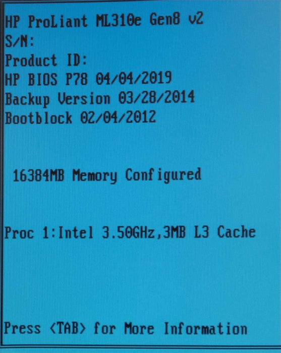 HP ProLiant ML310e Gen8 v2 - Core i3-4150 @ 3.5GHz, 16GB RAM, GT 730, B120i