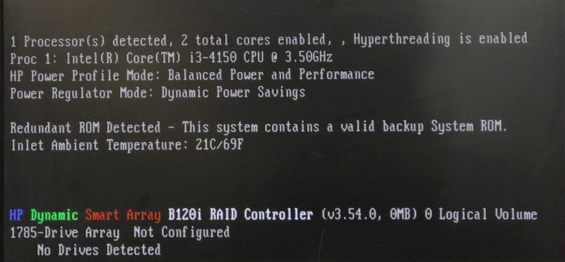 HP ProLiant ML310e Gen8 v2 - Core i3-4150 @ 3.5GHz, 16GB RAM, GT 730, B120i