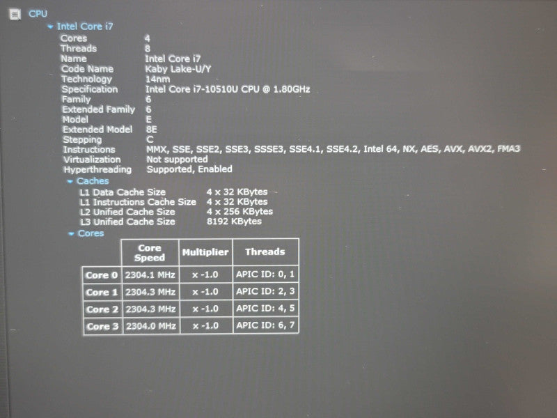 Dell Latitude 3510 i7-10510U 16GB DDR4 256GB SSD READ Qβ Lap200