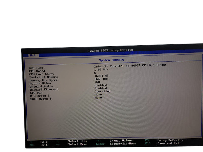 Lenovo ThinkCentre M720q i5 - 9400T @ 1.80GHz 16GB DDR4 Ram  Qθ