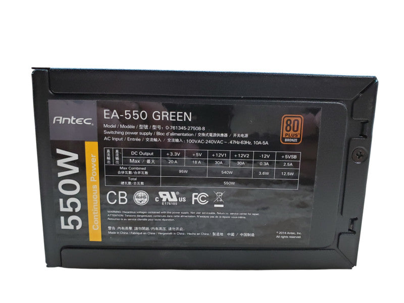 Antec EA-550 Green 550W 80+ Bronze Desktop Power Supply