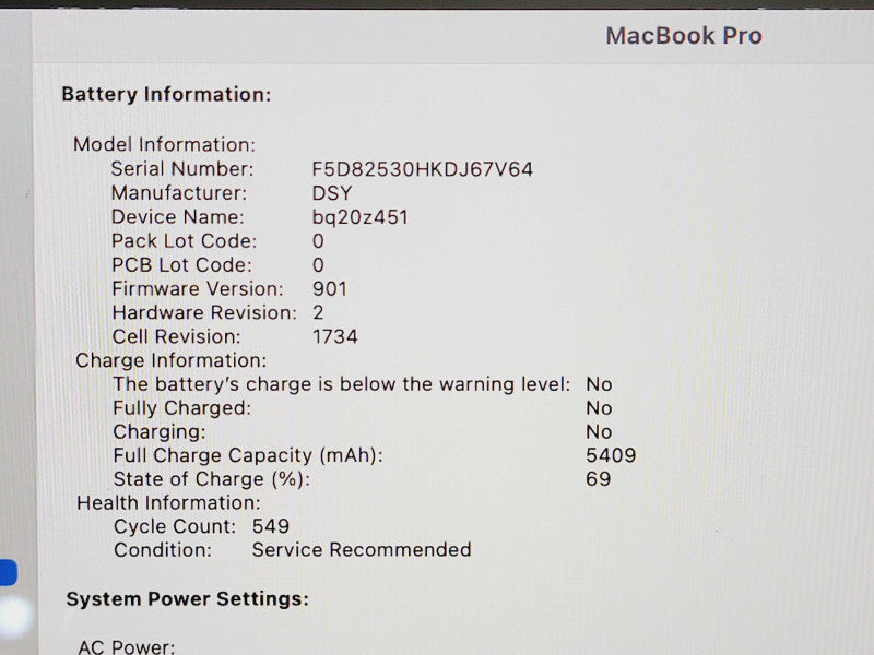 Apple Macbook Pro 2018 15" 6-Core i7-8850H @ 2.6GHz 16GB DDR4 500GB SSD GPU (
