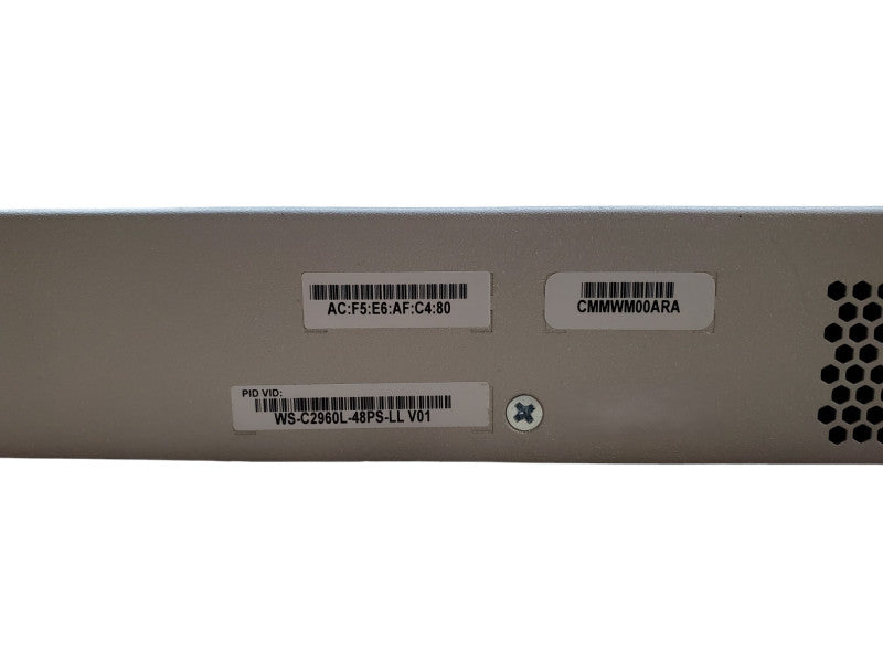 Cisco WS-C2960L-48PS-LL V01 48-Port Gigabit PoE Network Switch