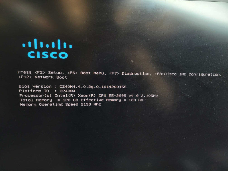 Cisco UCS C220 M4 - Xeon E5-2695 v4 128GB DDR4 Cisco MR12GSAS 2x1200W PSU %