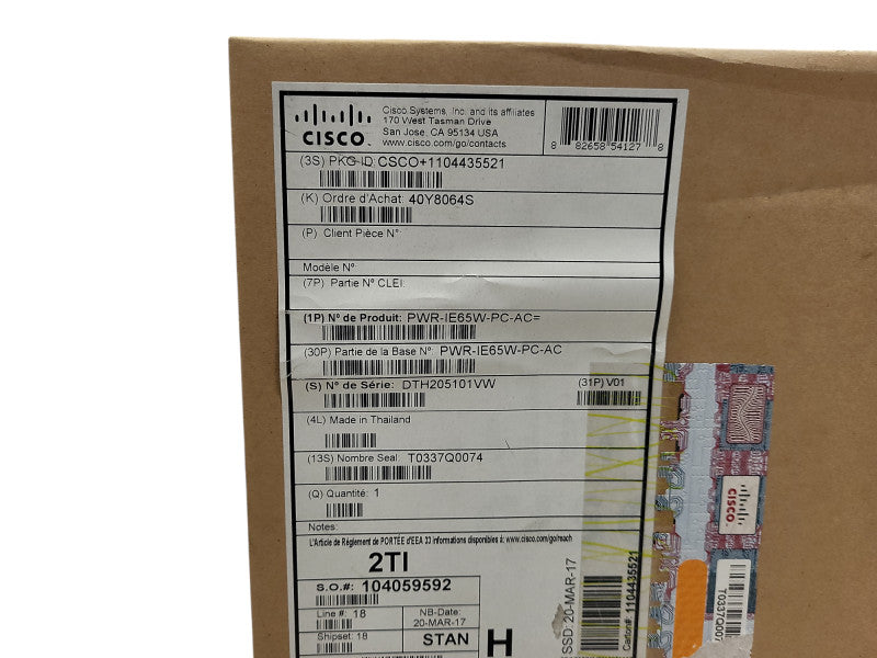 New Cisco Power Module for POE Solution Power Adapter PWR-IE65W-PC-AC Q$