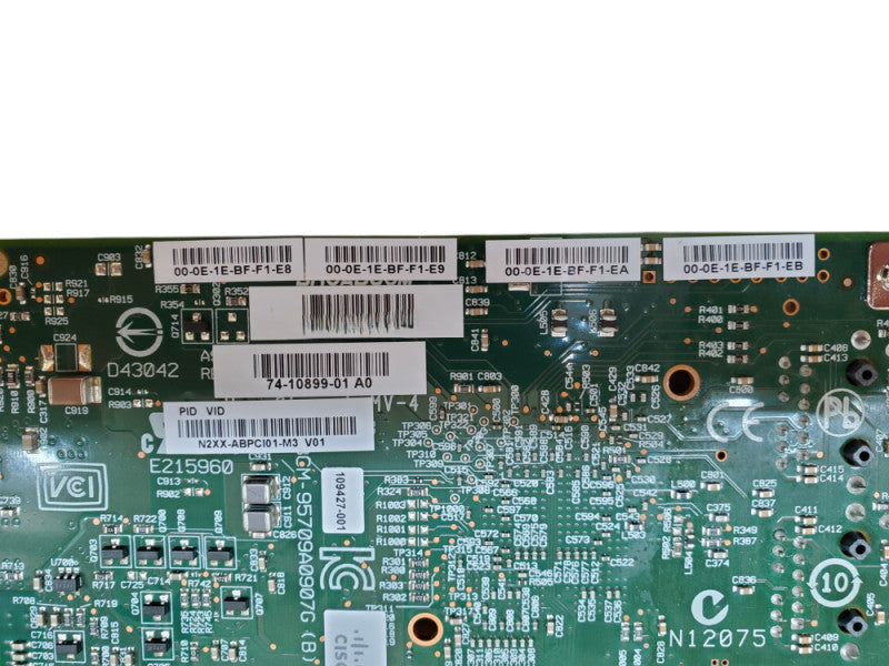 Cisco N2XX-ABPCI01-M3 Dual-Port Gigabit PCIe Network Card