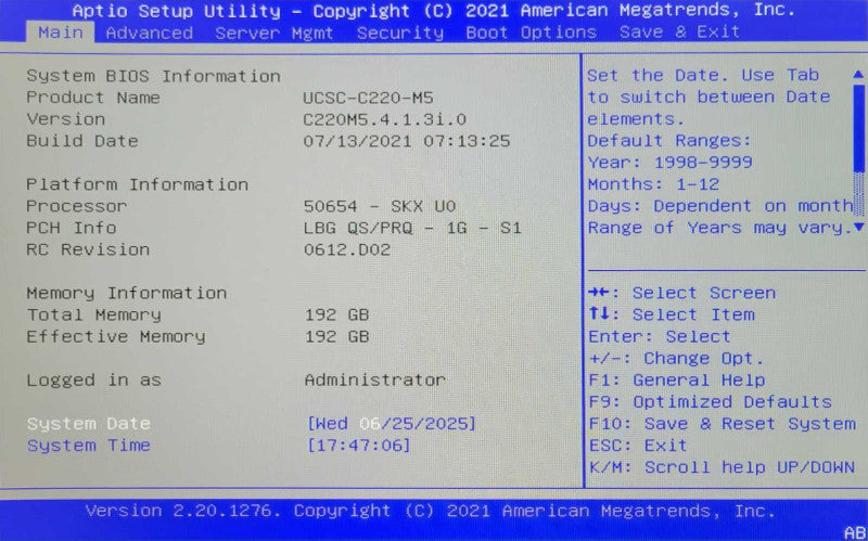 Cisco APIC-M3 UCS C220 M5 2x Intel Xeon Silver 4110 2.10GHz 192GB DDR4 READ _