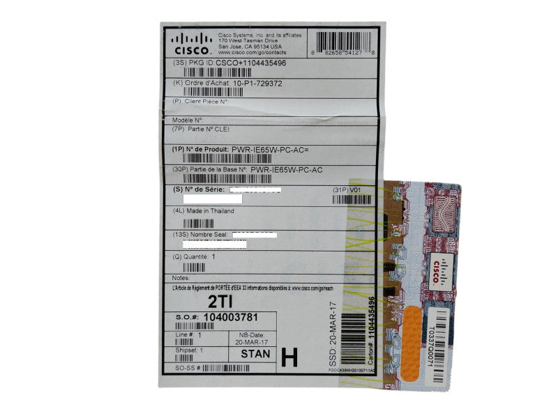 *NEW OPEN BOX* Cisco PWR-IE65W-PC-AC Industrial DIN-Rail Power Supply