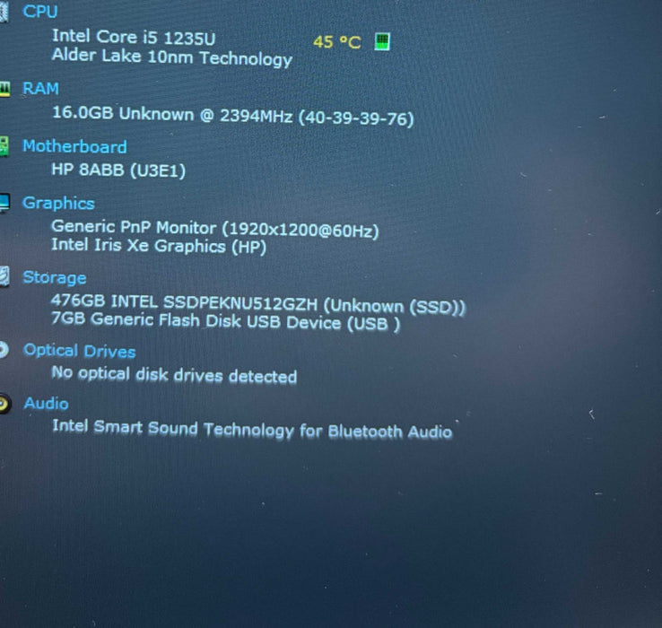 HP EliteBook 840 14 G9 Core i5-1235U@1.3GHz 16GB RAM 512GB SSD  Lap200
