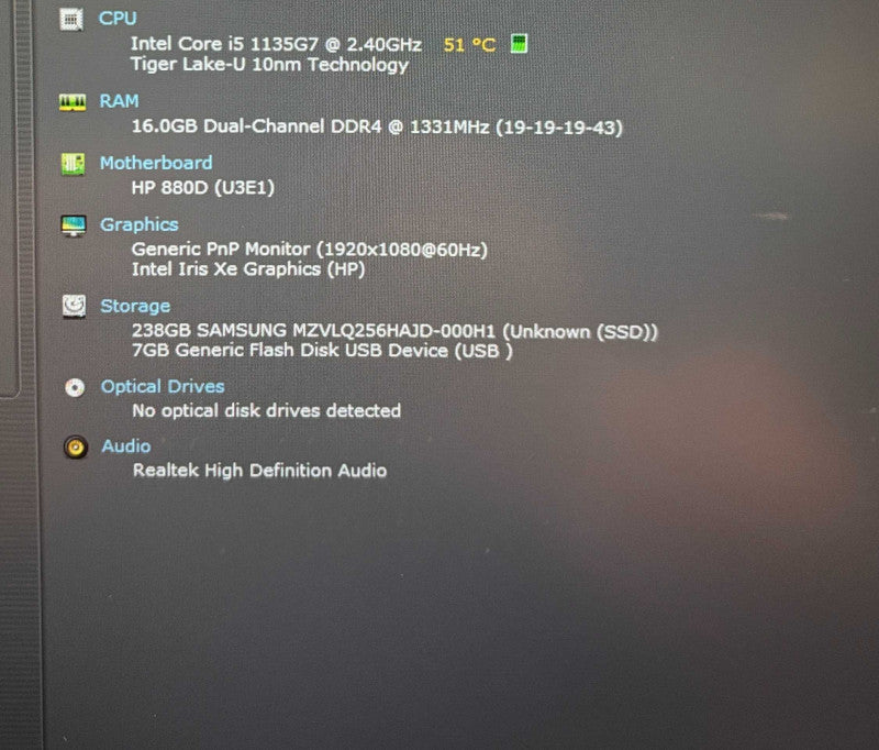 HP EliteBook 840 G8 Core i5-1135G7@2.4GHz 16GB RAM 256GB SSD READ  Lap200