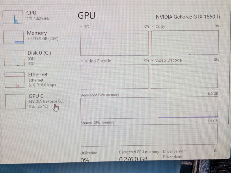 Dell G5 5090 Intel Core i5-9700K NVIDA 1660Ti 6GB GPU 16GB RAM & 500GB NVMe -
