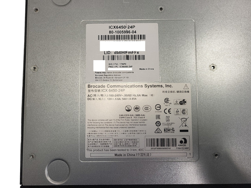 Brocade ICX6450-24P 24 Ports Ethernet Switch Q$