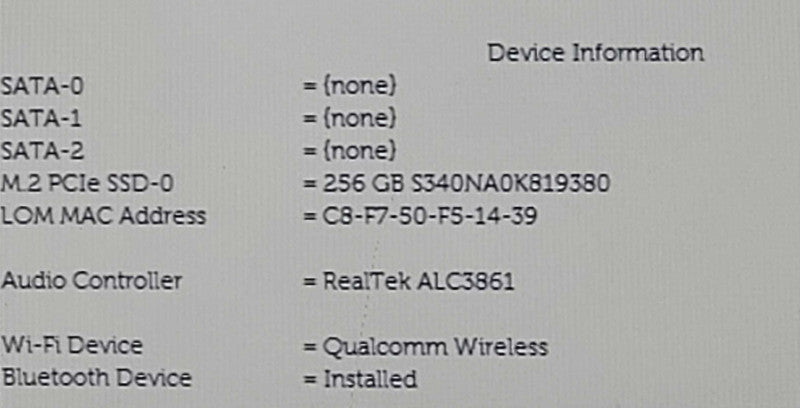 Dell G5 5090 - Core i7-9700K @ 3.60GHz, 32GB DDR4, K2000D, 256GB NVMe SSD