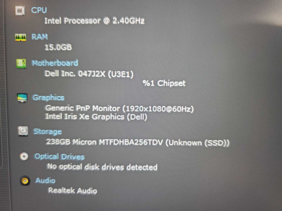 Dell Latitude 5420 Core i5-1135G7@2.40GHz 16GB RAM 256GB READ  Lap200