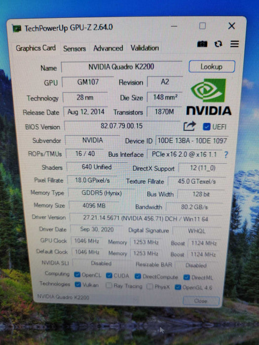 NVIDIA QUADRO K2200 4GB PCIE %