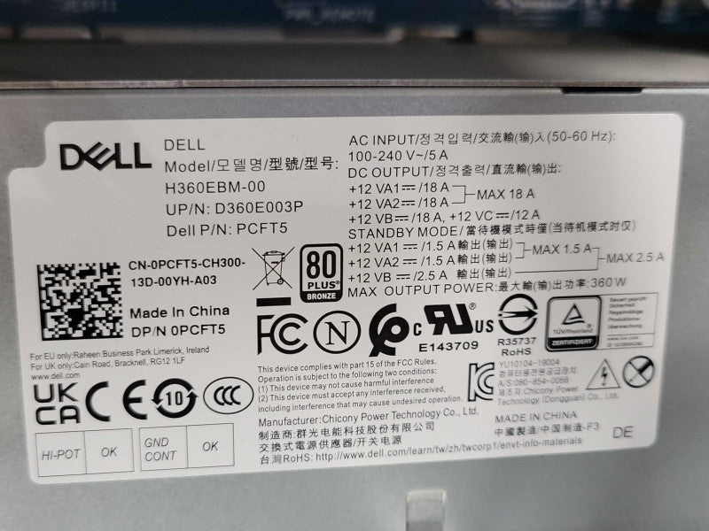 Dell G5 5000 PC, Core I7-10700KF 3.80GHz, 16GB DDR4, 480GB SSD, GTX 1650 Su _