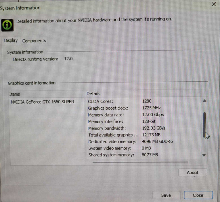 Dell G5 5000 PC, Core I7-10700KF 3.80GHz, 16GB DDR4, 480GB SSD, GTX 1650 Su _