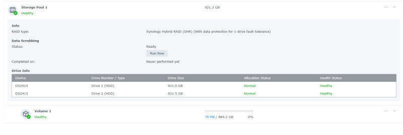 Synology DiskStation DS2415+ 12 Bay Network Attached Storage W/ 2x 1TB HDD
