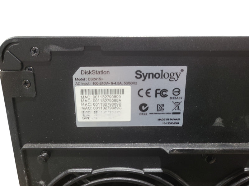 Synology DiskStation DS2415+ 12 Bay Network Attached Storage W/ 2x 1TB HDD