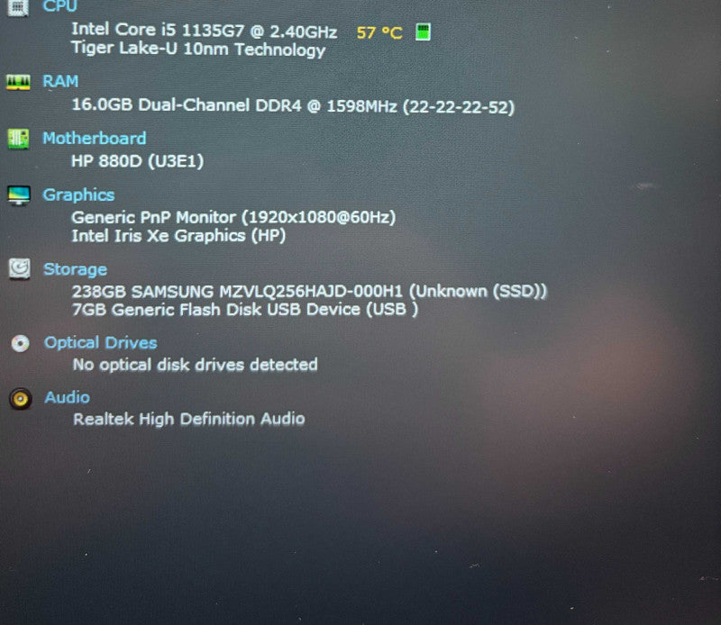 HP EliteBook 840 G8 Core i5-1135G7@2.4GHz 16GB RAM 256GB SSD Q Lap200