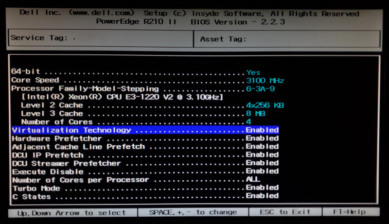 Dell PowerEdge R210 II 1x Xeon E3-1220 v2 16GB DDR3 SAS2008 - No HDD