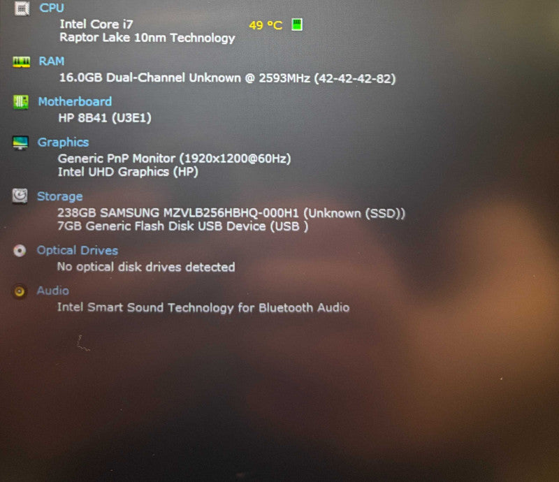 HP EliteBook 840 14 G10 Core i7-1365U@1.8GHz 16GB RAM 256GB SSD  Lap200