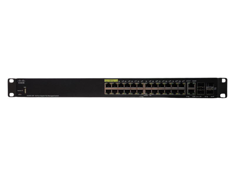 Cisco SG350-28P-K9 V03 | 28-Port Gigabit PoE Managed Switch | 4x SFP