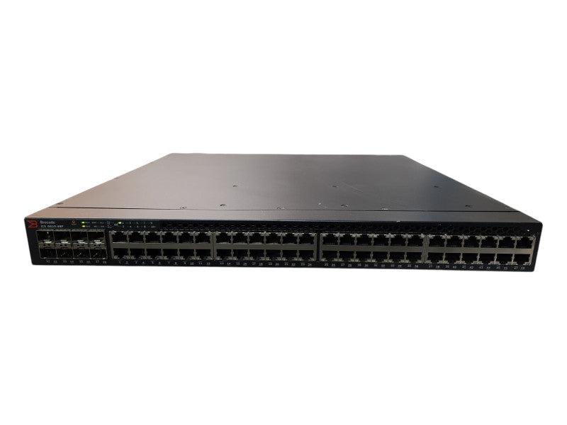 Brocade ICX6610-48P-PE 48-port GbE PoE+ 8-port SFP 4x QSFP+ Switch, 2x PSU