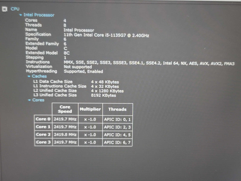 HP EliteBook 840 G8 i5-1135G7 16GB DDR4 256GB SSD  Qβ Lap200