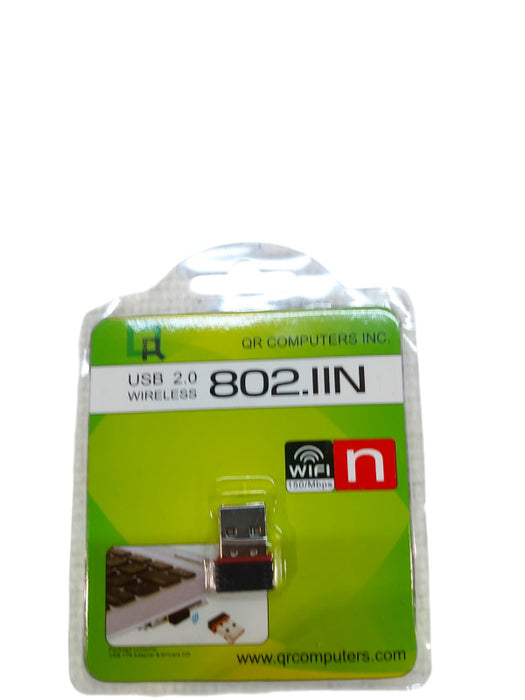 QR COMPUTERS USB 2.0 WIFI WIRELESS  ADAPTER 802.IIN Q