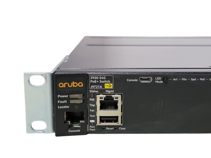 Aruba 2920-24G PoE+ 24-Port Gig Managed Switch J9727A W/ rack mount Ears _