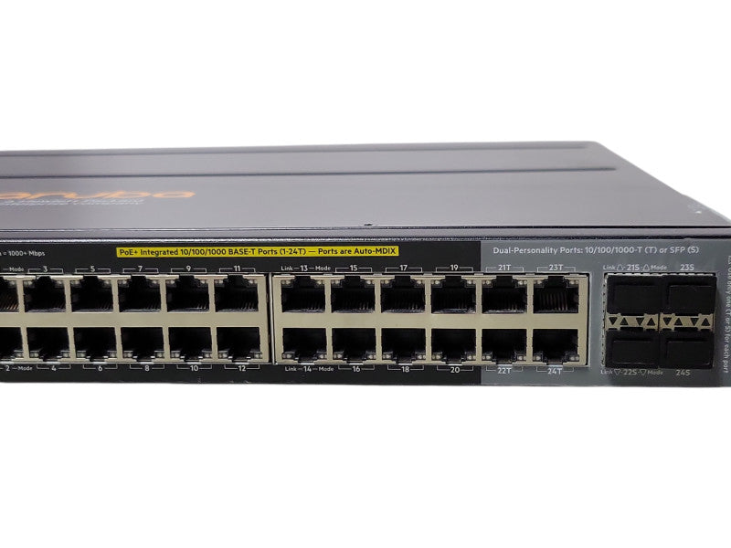 Aruba 2920-24G PoE+ 24-Port Gig Managed Switch J9727A W/ rack mount Ears _