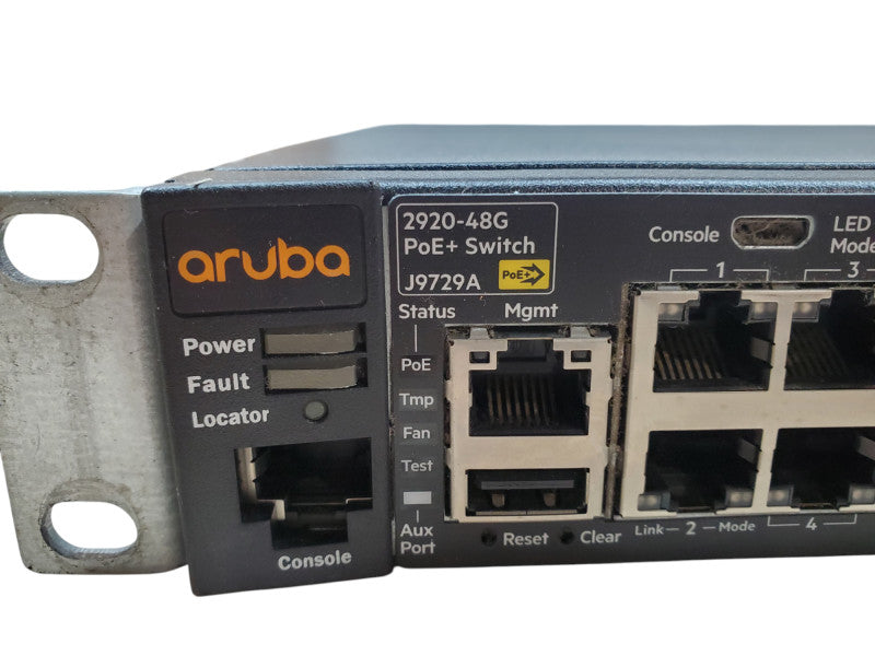 HP Aruba 2920-48G PoE+ 48-Port Gigabit Switch J9729A w/ Stacking Module