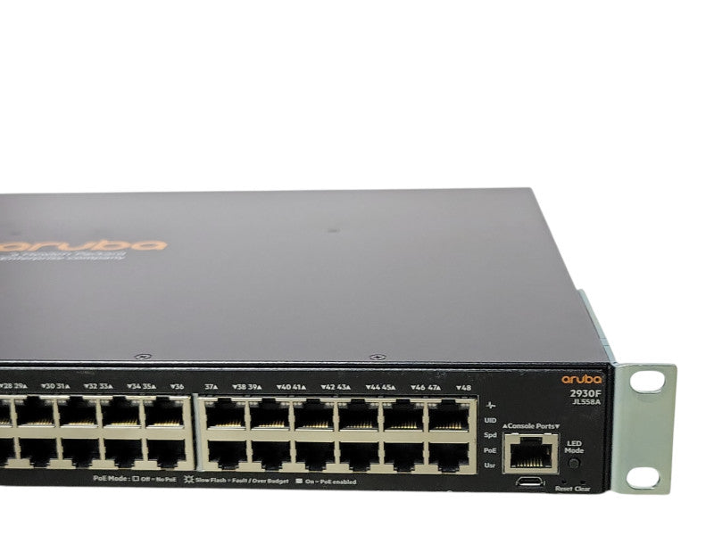 Aruba Networking 2930F 48G PoE+ 4SFP+ 740W Switch JL558A w/ Rack Ears _
