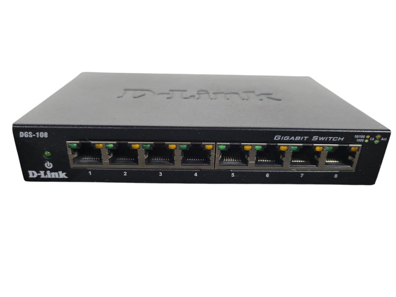 D-LINK DGS-108 8 Ports Gigabit Ethernet Switch !
