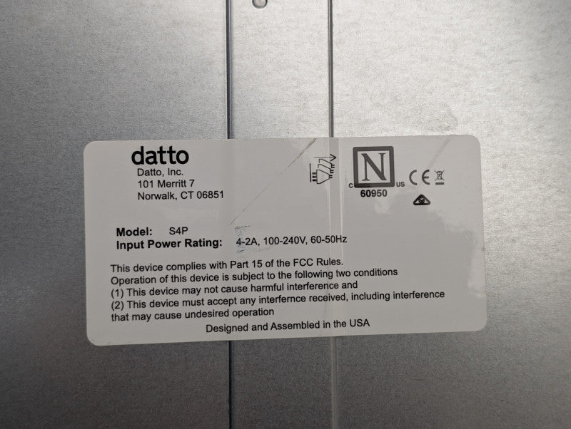 DATTO S4P 1U 4 Bay Sorage Server ASRock D2143D8UM Xeon D-2143IT 32GB RAM RE -