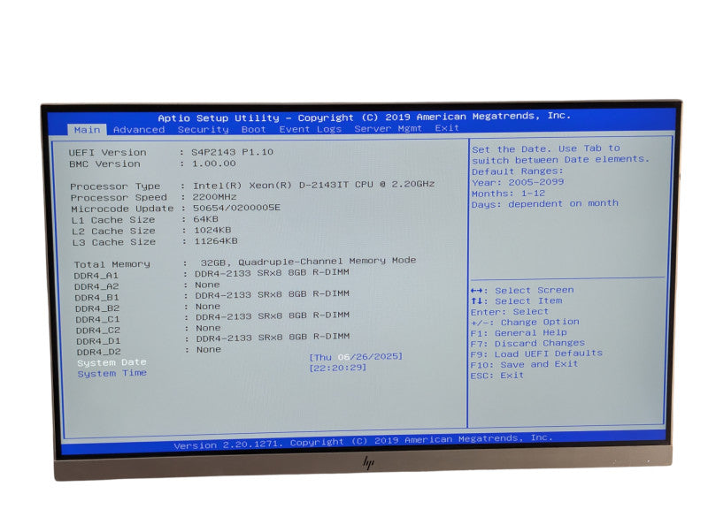 DATTO S4P 1U 4 Bay Sorage Server ASRock D2143D8UM Xeon D-2143IT 32GB RAM RE -