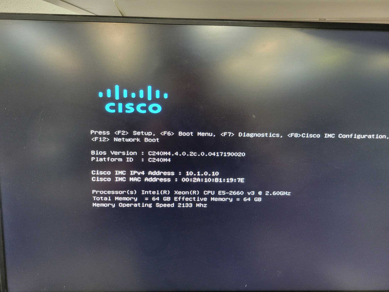 Cisco UCS C220 M4 - Xeon E5-2660 v3 64GB DDR4 Cisco 12GSAS MR 2x1200W PSU %