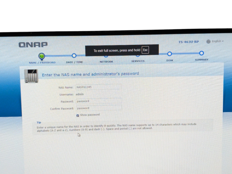 QNAP TS-463U-RP 4 Bay NAS 2x 4TB HDDs installed  -
