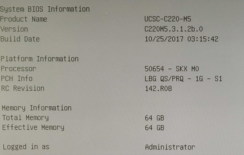 Cisco UCS C220 M5 - 2x Xeon Gold 5115, 64GB DDR4, LSI MegaRAID, 2x 1050W