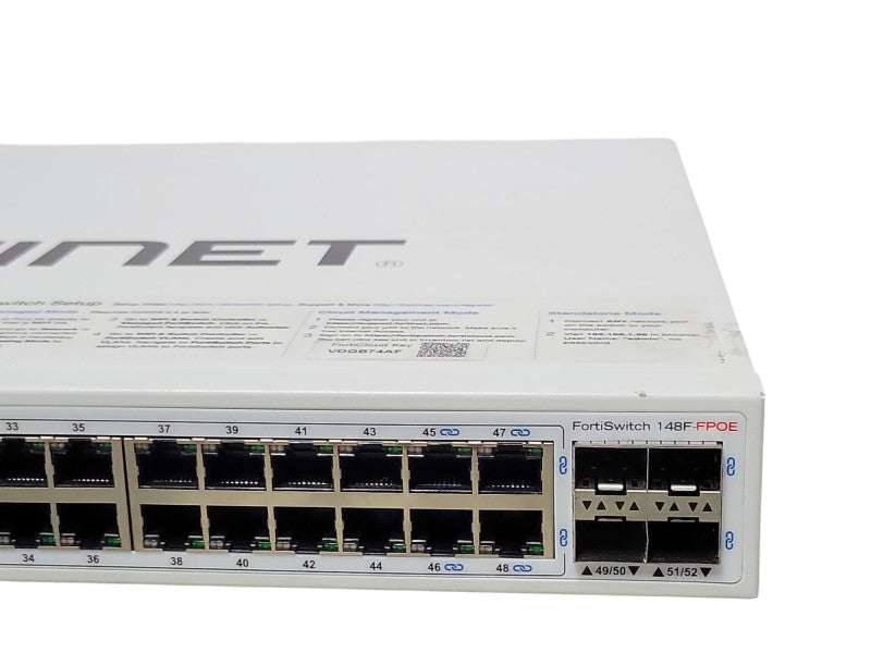 Fortinet FortiSwitch FS-148F-FPOE 48x Ports 4x SFP  Switch, READ _