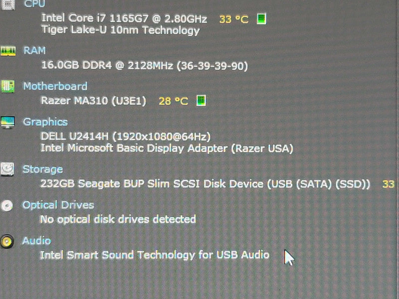 Razer Book 13" 2020 i7-1165G7 16GB RAM NO SSD FOR PARTS/REPAIR  β Lap200