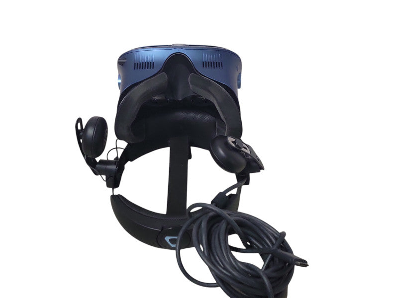 HTC VIVE Cosmos VR HEADSET w/ Headset Cord +controllers, READ _
