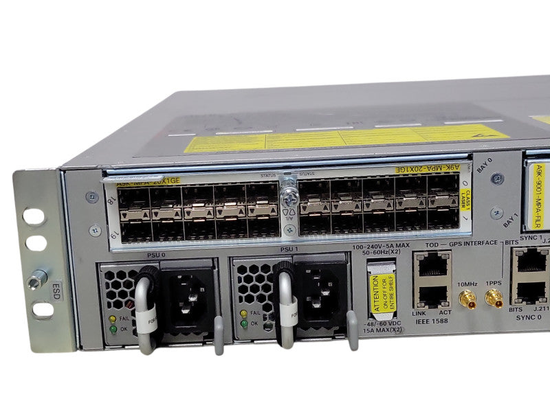 Cisco ASR-9001 Aggregated Services Router  w/ a9k-mpa-20x1ge 2x PSU _