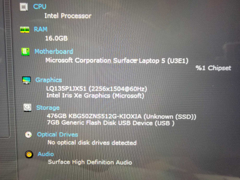 MS Surface Laptop 5 for Business 1950 13" | i7-1265U | 16GB RAM | 512GB SSD  Lap200