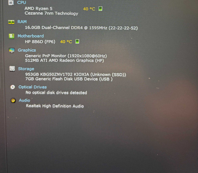 HP Laptop 17 AMD Ryzen 5 7530U@2GHz 16GB RAM 1TB SSD  Lap200