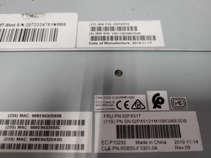 IBM Storwize V5000E 24x 2.5" w/ 2x 02PX517 Storwize V5030E Node Canister  _