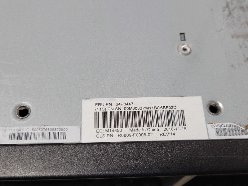 IBM Storwize V5000E 24x 2.5" w/ 2x 01LJ320 Storwize V5030E Node Canister _