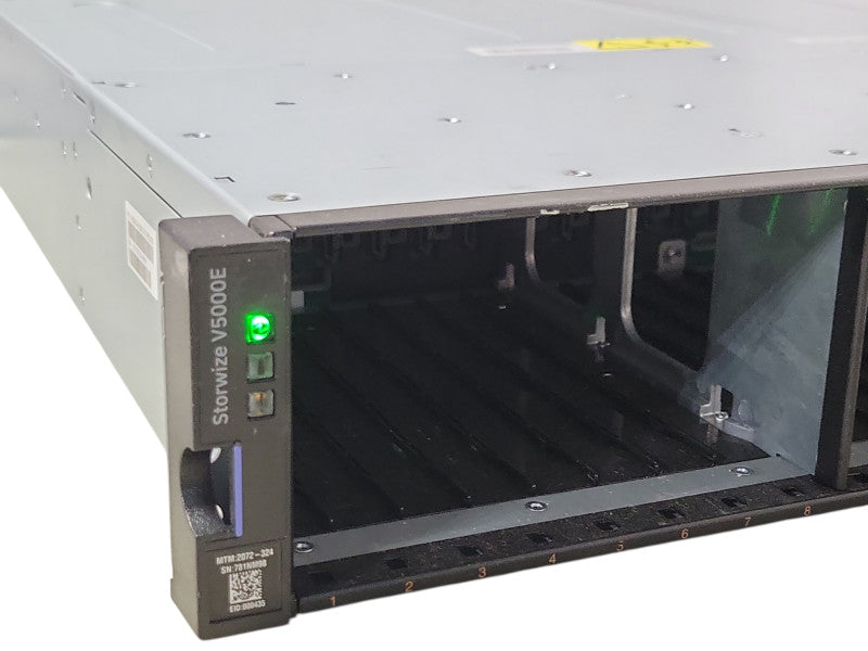 IBM Storwize V5000E 24x 2.5" w/ 2x 01LJ320 Storwize V5030E Node Canister _