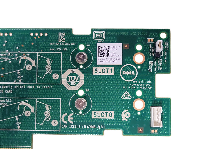 Dell Boss Boot Optimized PCI-e M.2 SSD Adapter Card 0M7W47 FH Bracket _